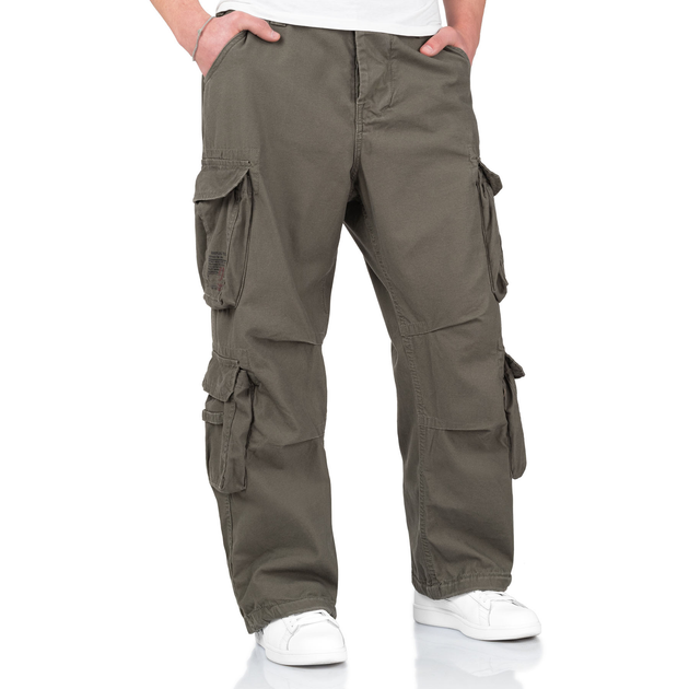 Брюки Surplus Raw Vintage SURPLUS AIRBORNE VINTAGE TROUSERS Olive L (05-3598-01) - изображение 1