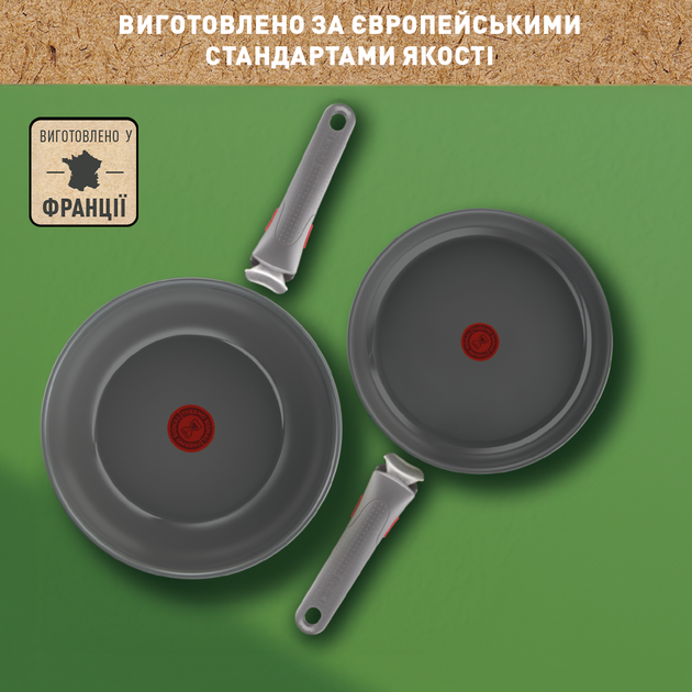 Набор сковородок со съемной ручкой Tefal Ingenio Renew (24 см, 28 см) (L2609502) - изображение 10