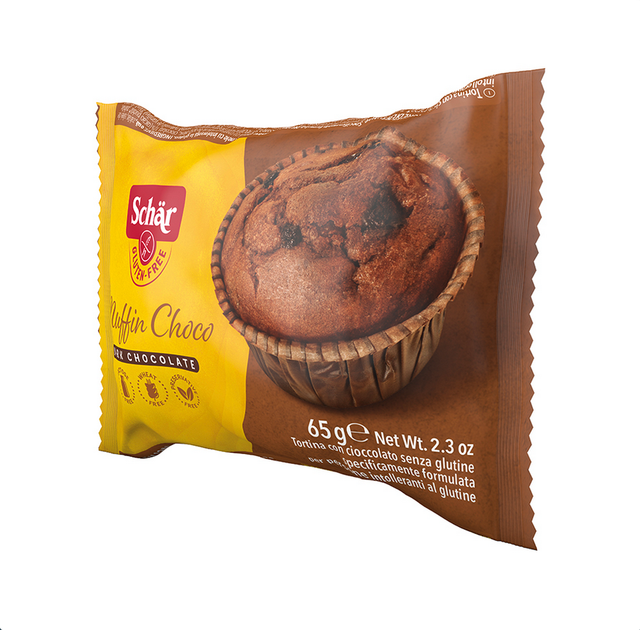 Маффин без глютена шоколадный с кусочками шоколада "Muffin Choco" Dr. Schar 65 g - Фото 1 Маффин без глютена шоколадный с кусочками шоколада "Muffin Choco" Dr. Schar 65 g - изображение 1