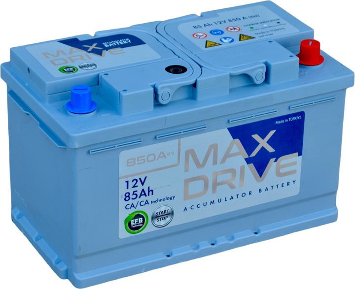 Автомобильный аккумулятор Max Drive EFB 85 Ah (-/+) EN850 (СТ-00150317) - изображение 1
