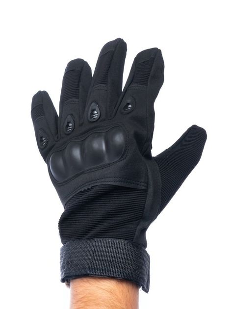 Полнопалые тактические велоперчатки мотоперчатки Eagle Tactical ET-12 Black Размер М - изображение 2