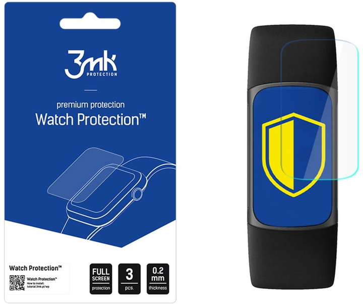 Захисна плівка 3MK Watch Protection для екрану смарт-годинників FitBit Charge 5 3 шт. (5903108459792) - зображення 1
