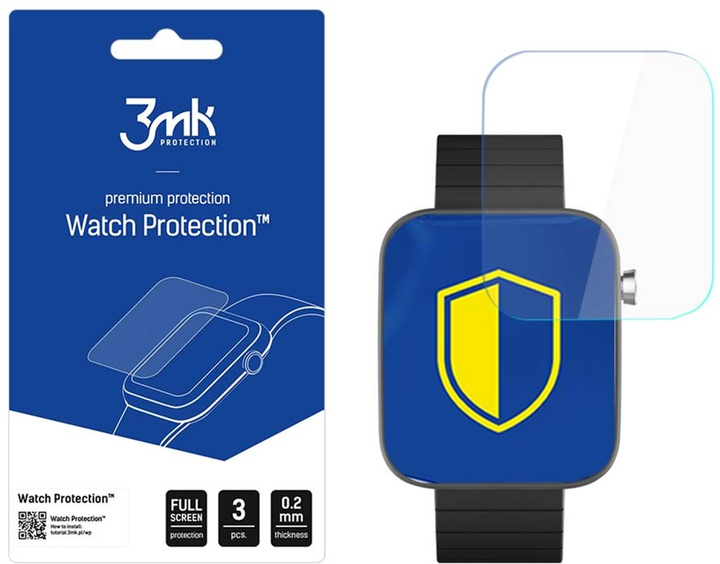 Folia ochronna 3MK Watch Protection na ekran smartwatcha Bemi CID 3 szt. (5903108495288) - obraz 1