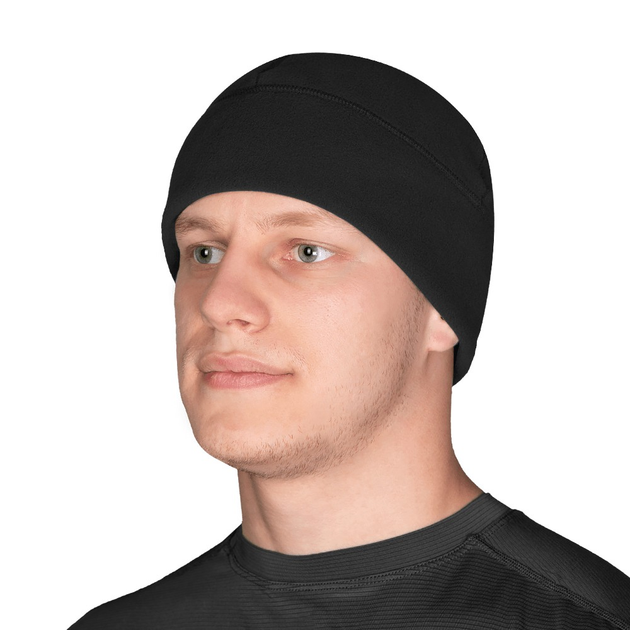 Флісова зимова шапка тактична Camotec Beanie 2.0 Himatec Pro Чорна M - зображення 2