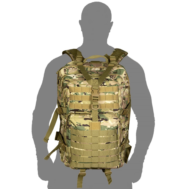 Тактический вместительный рюкзак с влагозащитным чехлом Camotec Foray Multicam - изображение 2