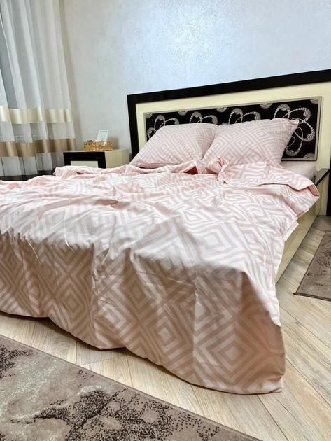 Постільна білизна бавовняна Карат Візерунки Двоспальна 180 x 220 Бязь Пудрова 70 х 70 - Фото 9 Постільна білизна бавовняна Карат Візерунки Двоспальна 180 x 220 Бязь Пудрова 70 х 70 - зображення 9
