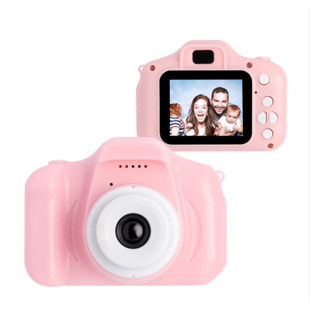Детский цифровой фотоаппарат Kids Camera GM14 с записью видео и с играми Розовый GGS-77 - изображение 4