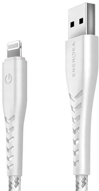 Кабель для зарядки Energea Nyloflex USB - Lightning Charge and Sync C89 MFI 1.5 м White (6957879423727) - зображення 2