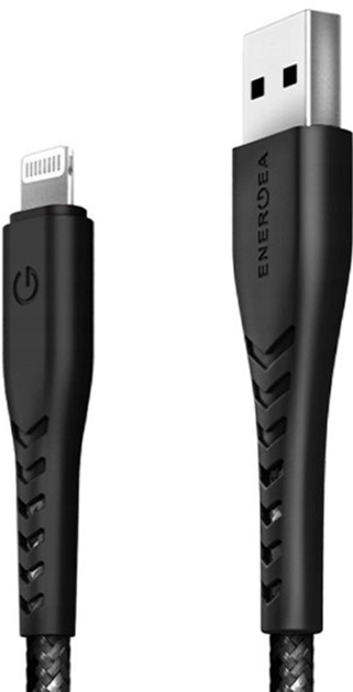 Кабель для зарядки Energea Nyloflex USB - Lightning Charge and Sync C89 MFI 1.5 м Black (6957879423673) - зображення 2