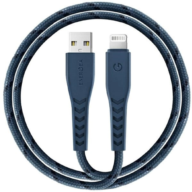 Кабель для зарядки Energea Nyloflex USB - Lightning Charge and Sync C89 MFI 1.5 м Blue (6957879423680) - зображення 1