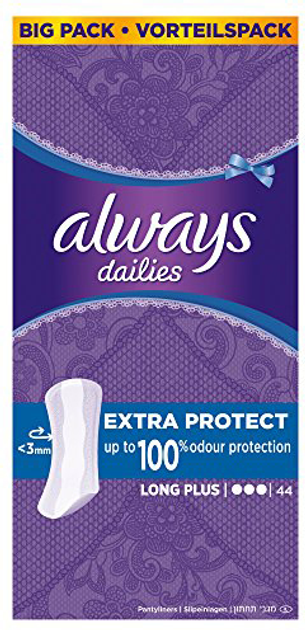 Щоденні прокладки Always Dailies Pantyliners Long Plus 44 шт. (4015400563846) - зображення 1