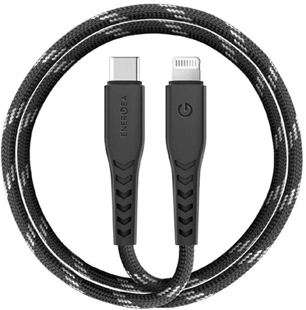 Кабель для зарядки Energea Nyloflex USB-C - Lightning C94 MFI 1.5 м Black (6957879423185) - зображення 1