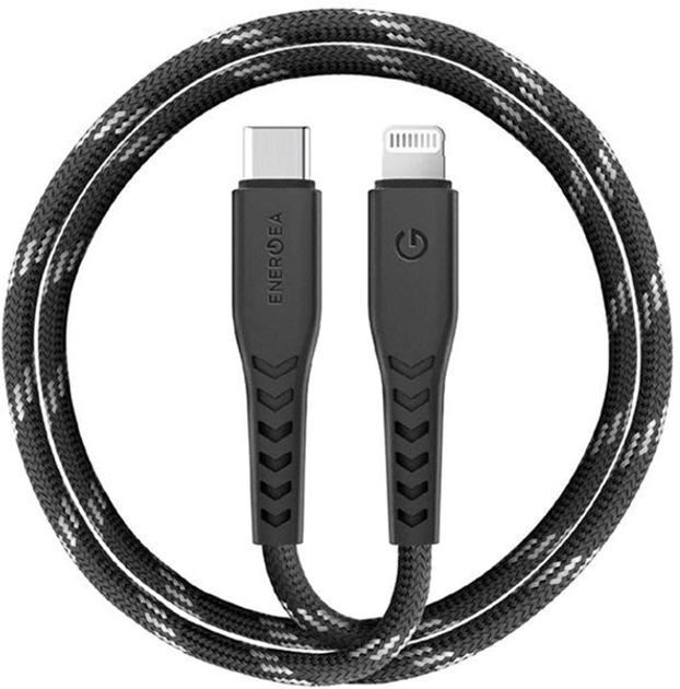 Kabel Energea Nyloflex USB-C - Lightning C94 MFI 1.5 m czarny (6957879423185) - obraz 1