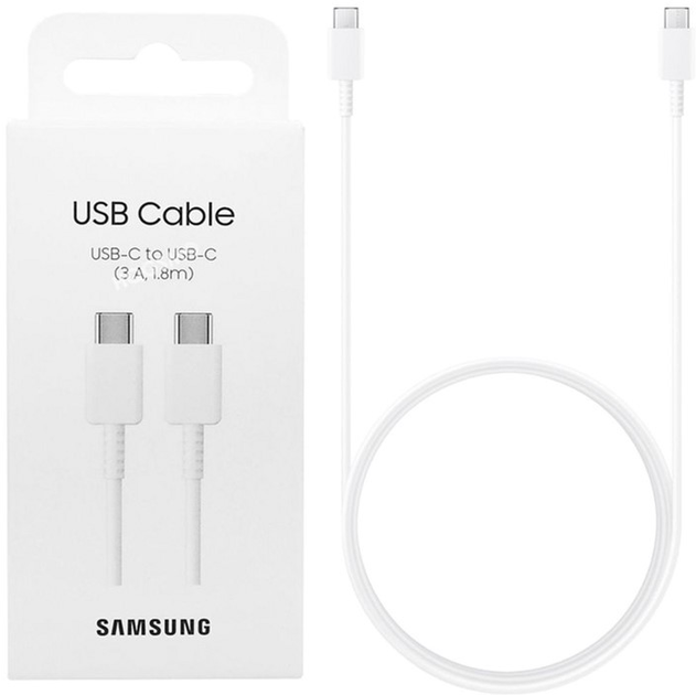 Кабель Samsung USB Type-C - USB Type-C 3A 1.8 м White (8806094257557) - зображення 1