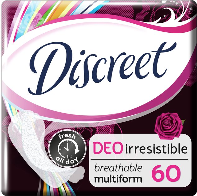 Codzienne wkładki higieniczne Discreet Deo Multiform Irresistible 60 szt (8001090161994) - obraz 1