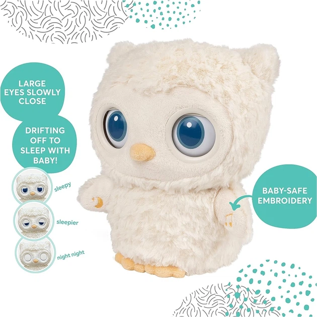 Интерактивная игрушка Baby GUND Baby Sleepy Eyes Owl Bedtime Soother Spin Master Плюшевая Сова (6060243) - изображение 7