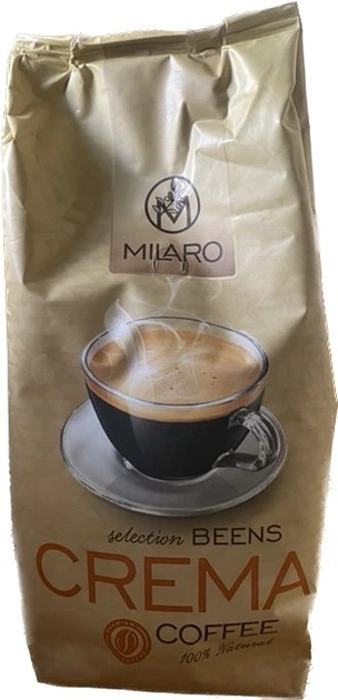 Кава в зернах Milaro Crema 1кг - Фото 1 Кава в зернах Milaro Crema 1кг - изображение 1