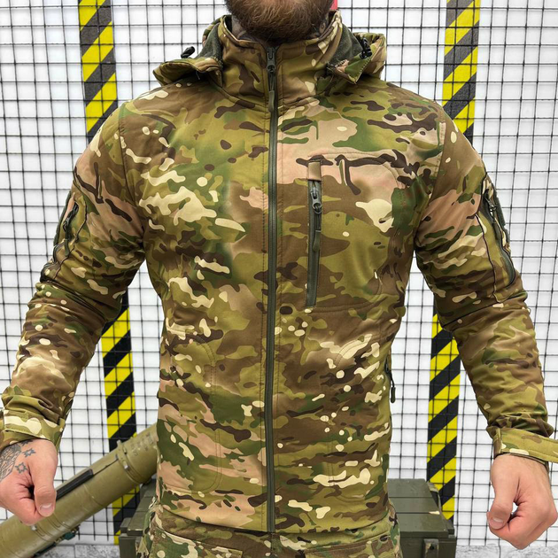 Мужская водонепроницаемая Куртка с Капюшоном Squad Softshell на флисе мультикам размер 3XL - изображение 1