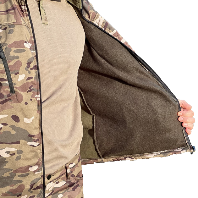 Мужская водонепроницаемая Куртка Softshell с капюшоном и липучками под шевроны мультикам размер M - изображение 2