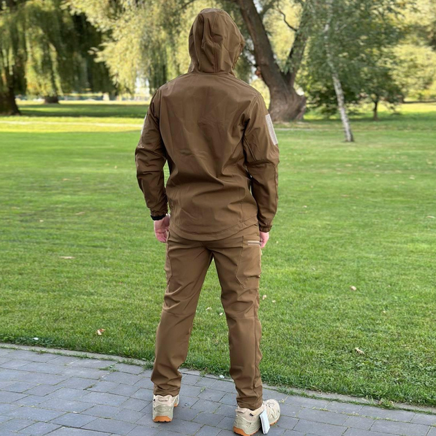 Чоловічий Костюм на флісі Куртка + Штани / Утеплений Комплект Softshell койот розмір XL - зображення 2