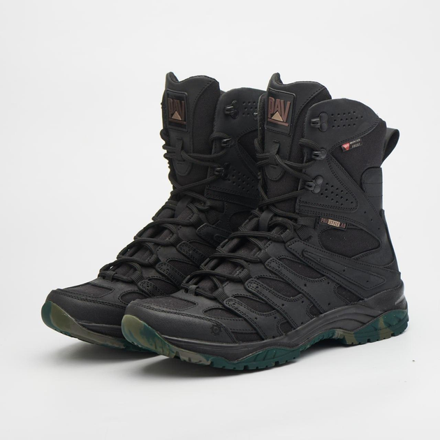 Универсальные кожаные Берцы с Мембраной Winterfrost / Демисезонные Ботинки на гибкой подошве черные размер 39 - изображение 1