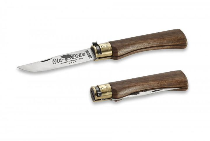 Нож Antonini Old Bear "L" 21 см, рукоятка - орех, сталь - C67, больстер - латунь, арт.9306/21LN - изображение 1