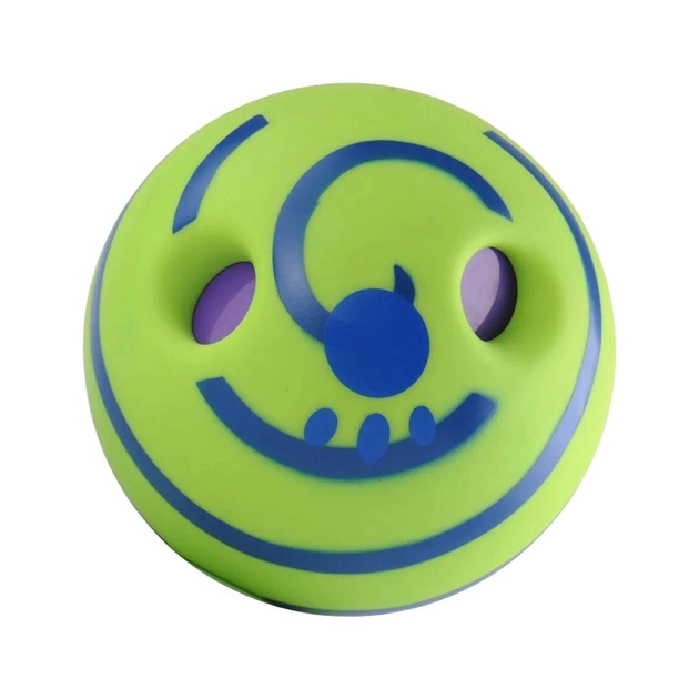 Игрушка для собак Wobble Wag Giggle Хихикающий мяч интерактивный для всех пород 14см Зеленый - изображение 2