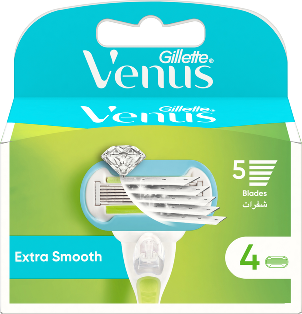 Wymienne wkłady do golenia (ostrza) dla kobiet Venus Extra Smooth Embrace 4 szt (7702018955527) - obraz 2