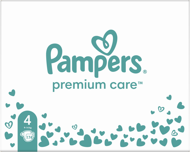 Підгузки Pampers Premium Care Розмір 4 (9-14 кг) 174 шт (8006540855935 ...