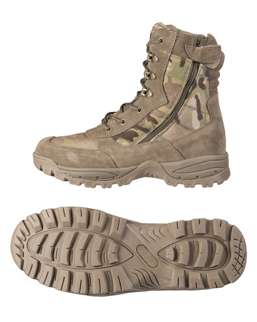 Черевики тактичні Mil-Tec Легке шнурування Мультикам 44р. TACTICAL BOOT M.YKK ZIPPER MULTICAM (12822141-011-44) - изображение 2