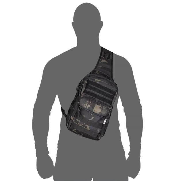 Тактическая универсальная однолямочная сумка Camotec COB Sling Multicam Black - изображение 2