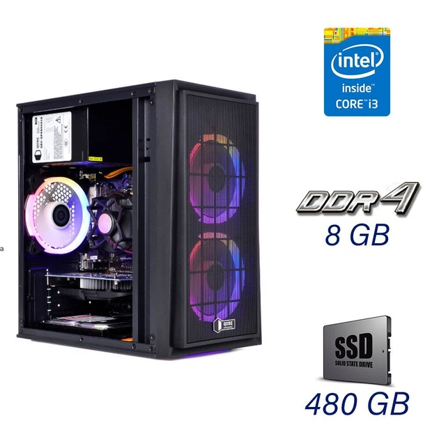 Игровой ПК QUBE QBC01 RGB Tower / Intel Core i3-10100F (4 (8) ядра по 3.6 - 4.3 GHz) / 8 GB DDR4 / 480 GB SSD / AMD Radeon RX 560, 4 GB GDDR5, 128-bit / PRIME H410M-K / 500W - Фото 1 Игровой ПК QUBE QBC01 RGB Tower / Intel Core i3-10100F (4 (8) ядра по 3.6 - 4.3 GHz) / 8 GB DDR4 / 480 GB SSD / AMD Radeon RX 560, 4 GB GDDR5, 128-bit / PRIME H410M-K / 500W - изображение 1