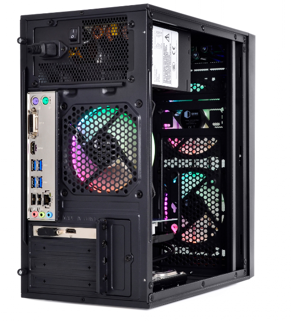 Игровой ПК QUBE QBC01 RGB Tower / Intel Core i3-10100F (4 (8) ядра по 3.6 - 4.3 GHz) / 8 GB DDR4 / 480 GB SSD / AMD Radeon RX 560, 4 GB GDDR5, 128-bit / PRIME H410M-K / 500W - Фото 7 Игровой ПК QUBE QBC01 RGB Tower / Intel Core i3-10100F (4 (8) ядра по 3.6 - 4.3 GHz) / 8 GB DDR4 / 480 GB SSD / AMD Radeon RX 560, 4 GB GDDR5, 128-bit / PRIME H410M-K / 500W - изображение 7