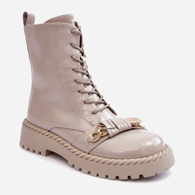 Жіночі зимові черевики високі S.Barski D&A MR870-67 37 Світло-сірі (5905677949506) - зображення 2