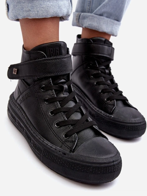 Zimowe trampki damskie z eko skóry Big Star MM274008 39 Czarne (5900714657208) - obraz 8