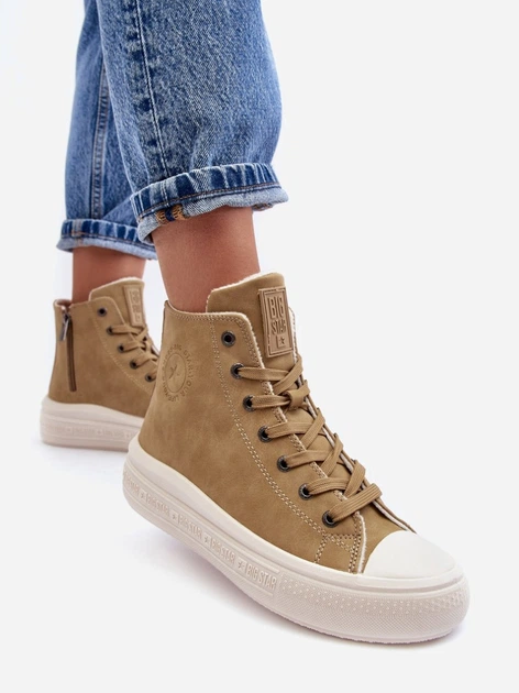 Жіночі кеди високі Big Star MM274026 40 Кемел (5900714657758) - зображення 3