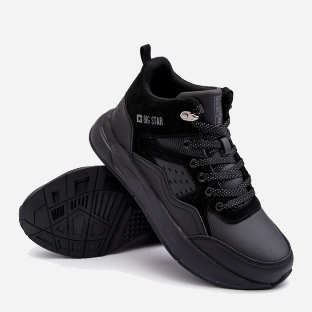 Zimowe buty trekkingowe męskie niskie Big Star MM174161 44 Czarne (5900714689117) - obraz 4