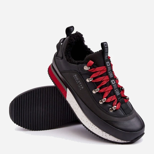 Zimowe buty sportowe męskie ocieplane Big Star MM174111 44 Czarne (5900714685331) - obraz 4