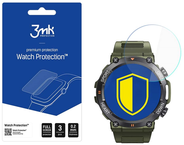 Набір захисного скла 3MK FlexibleGlass для Rubicon Watch RNCE95 3 шт (5903108528870) - зображення 1