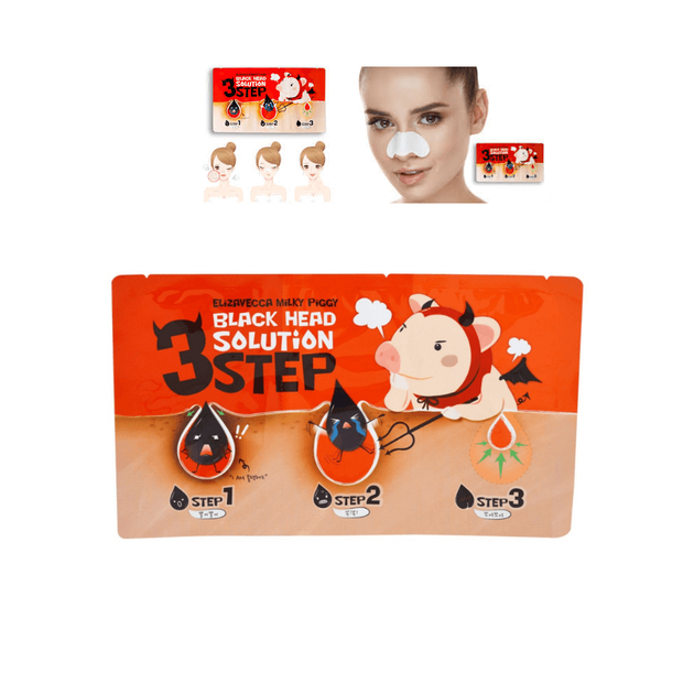 Набор для удаления черных точек Elizavecca Milky Piggy 3 Step Black Head Solution - Фото 2 Набор для удаления черных точек Elizavecca Milky Piggy 3 Step Black Head Solution - изображение 2