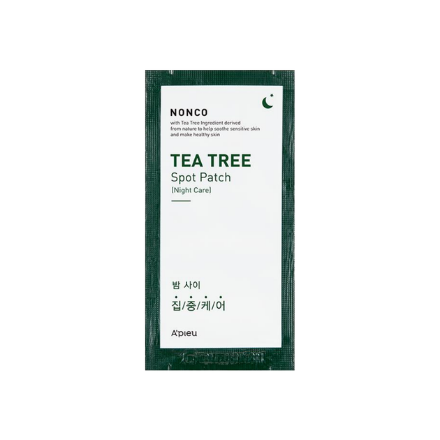 Патчи против прыщей с маслом чайного дерева A'pieu Nonco Tea Tree Spot Patch Set - Фото 1 Патчи против прыщей с маслом чайного дерева A'pieu Nonco Tea Tree Spot Patch Set - изображение 1