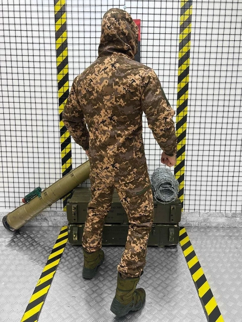 Тактичний теплий військовий комплект Mission ( Куртка + Фліска + Штани ), Камуфляж: Піксель, Розмір: L - зображення 2