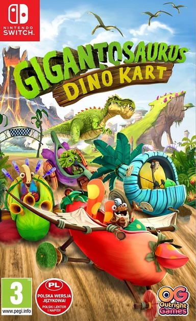 Гра Nintendo Switch Gigantosaurus (gigantozaur): dino kart (Картридж) (5060528039215) - зображення 1