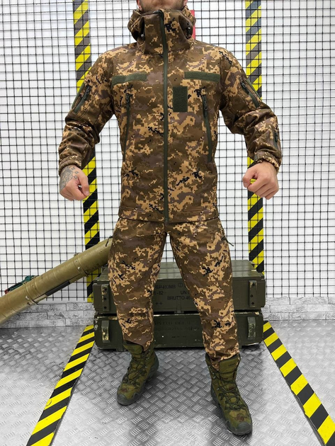 Тактический теплый военный комплект Aura ( Куртка + Штаны ), Камуфляж: Пиксель, Размер: XL - изображение 1