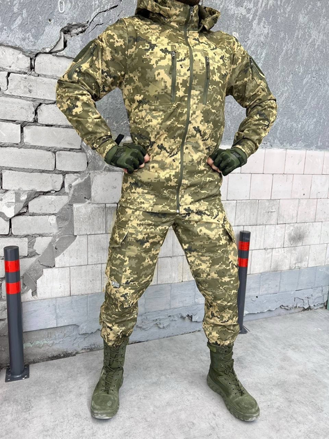 Тактичний теплий військовий комплект Squad ( Куртка + Штани ), Камуфляж: Піксель ЗСУ, Розмір: XL - зображення 1