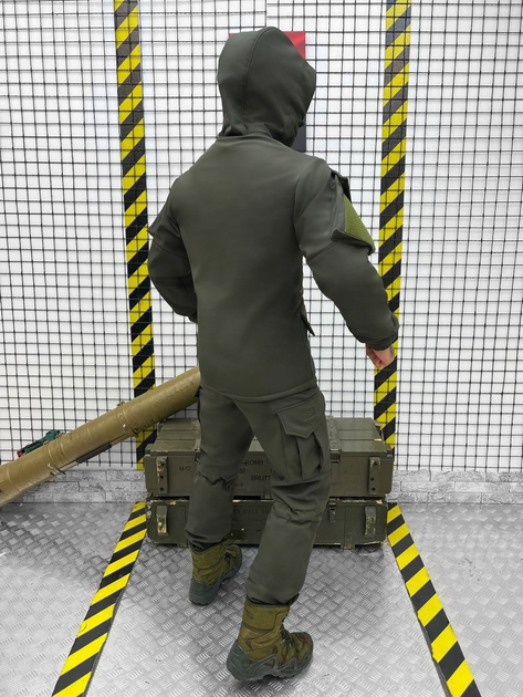 Тактический теплый военный комплект Leader ( Куртка + Штаны ), Камуфляж: Олива, Размер: M - изображение 2
