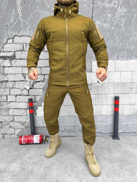 Тактический теплый военный комплект Mystery ( Куртка + Штаны ), Камуфляж: Койот, Размер: XL - изображение 1