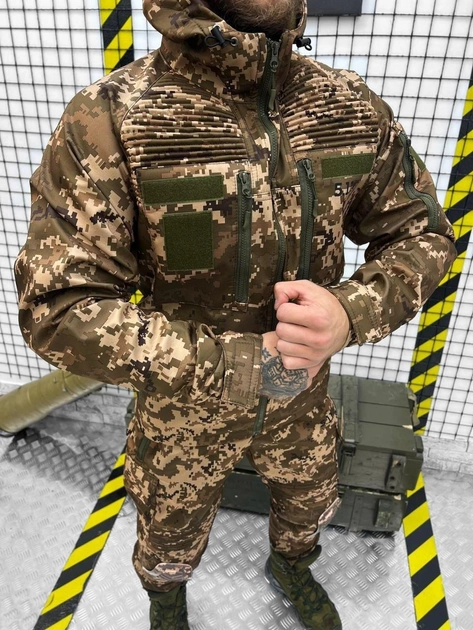 Тактичний теплий військовий комплект Mission ( Куртка + Штани ), Камуфляж: Піксель, Розмір: M - зображення 2