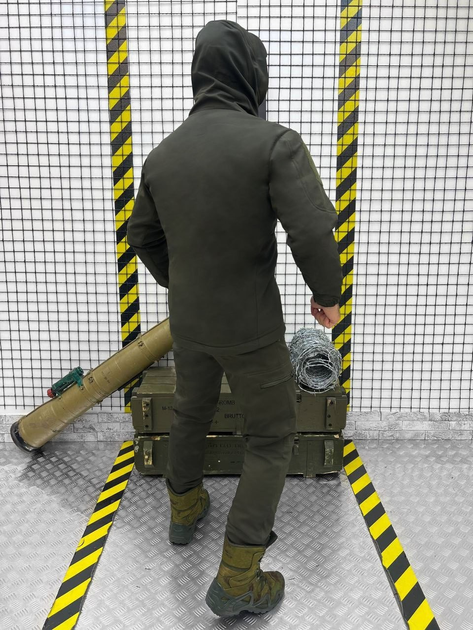 Тактичний теплий військовий комплект Badger ( Куртка + Фліска + Штани ), Камуфляж: Олива, Розмір: S - зображення 2