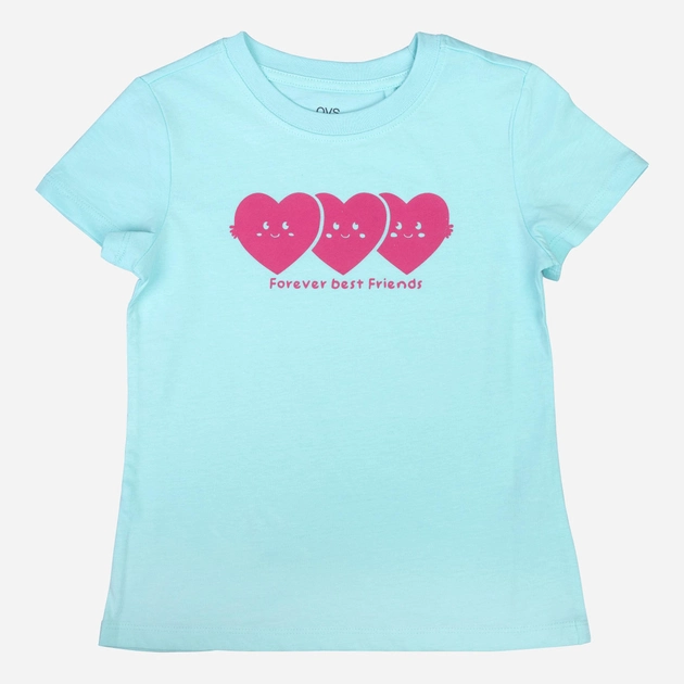 Дитяча футболка для дівчинки OVS 1804448 134 см Блакитна (8056781110652) - зображення 1